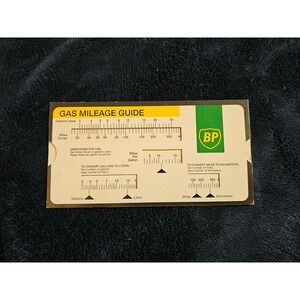 VINTAGE BP GAS MILEAGE GUIDE SLIDE CHART Cardboard British Petroleum S851